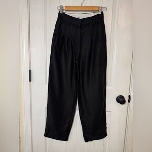 Wilfred Elegant Black Linen Blend Pants